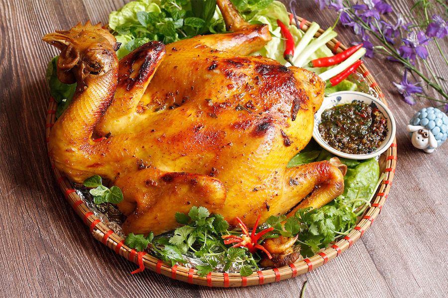 Gà nướng sầu riêng